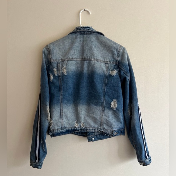 Crave Fame by Almost Famous Distressed Jean Jacket - Picture 3 of 5